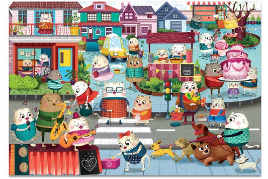 Caring Cats 100-Piece Jigsaw Puzzle – Play & Learn Kindness Puzzle for Kids