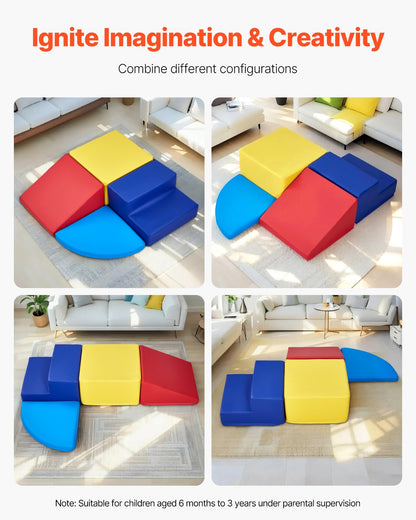 Climbing Toys 4 Piece Foam Climbing Blocks Set