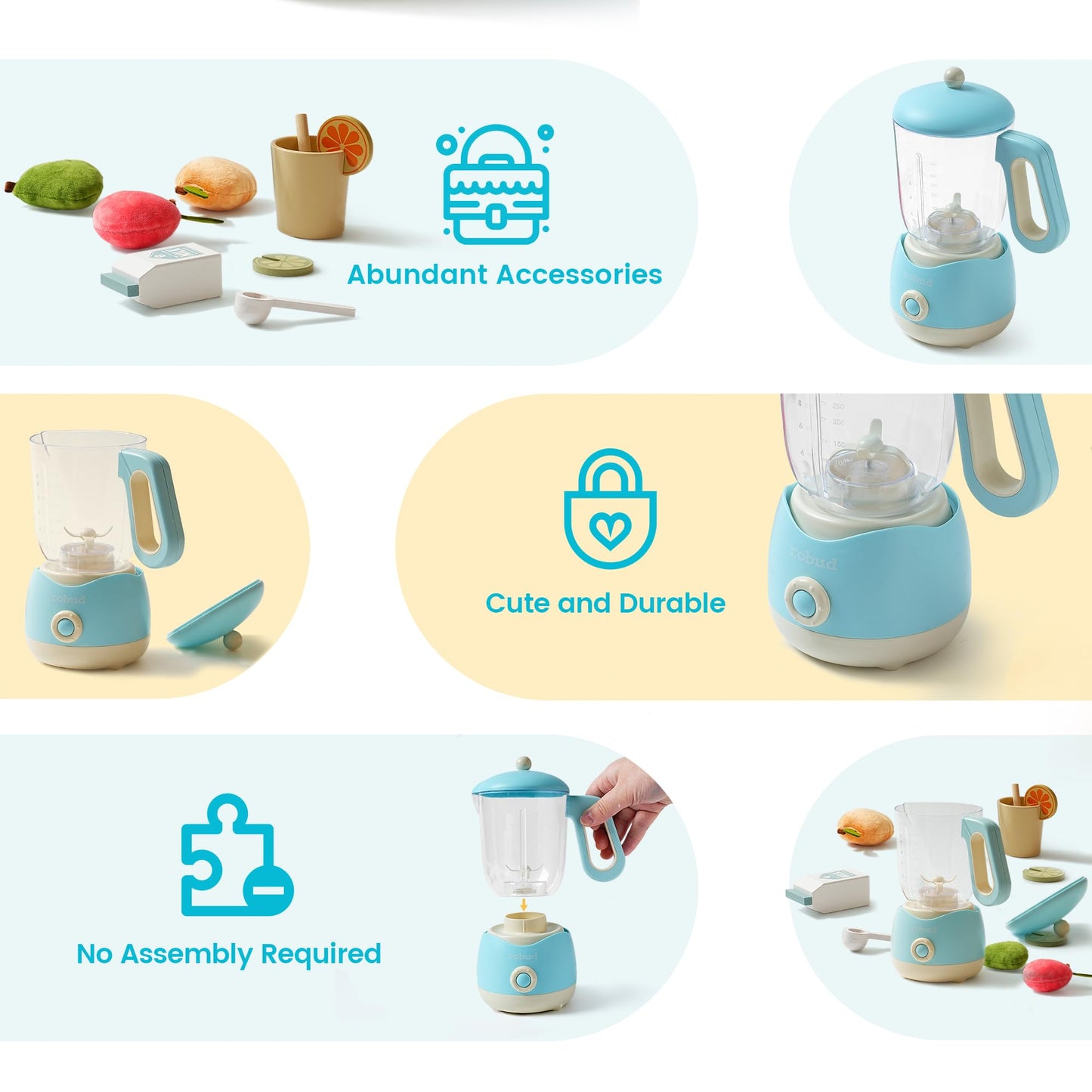 Wooden Juicing Machine Toy for Toddlers – Pretend Play Kitchen Set