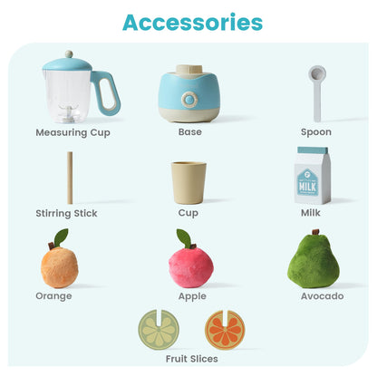 Wooden Juicing Machine Toy for Toddlers – Pretend Play Kitchen Set