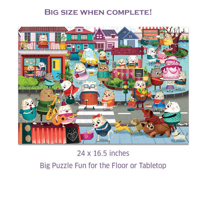 Caring Cats 100-Piece Jigsaw Puzzle – Play & Learn Kindness Puzzle for Kids