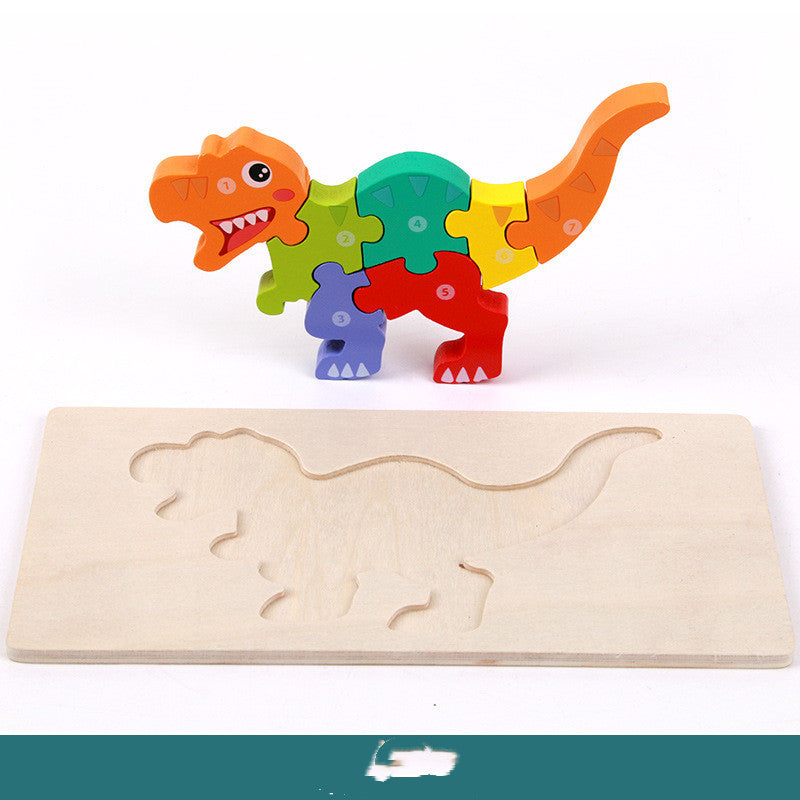 Children's Montessori 3D Wooden Dinosaur Puzzle