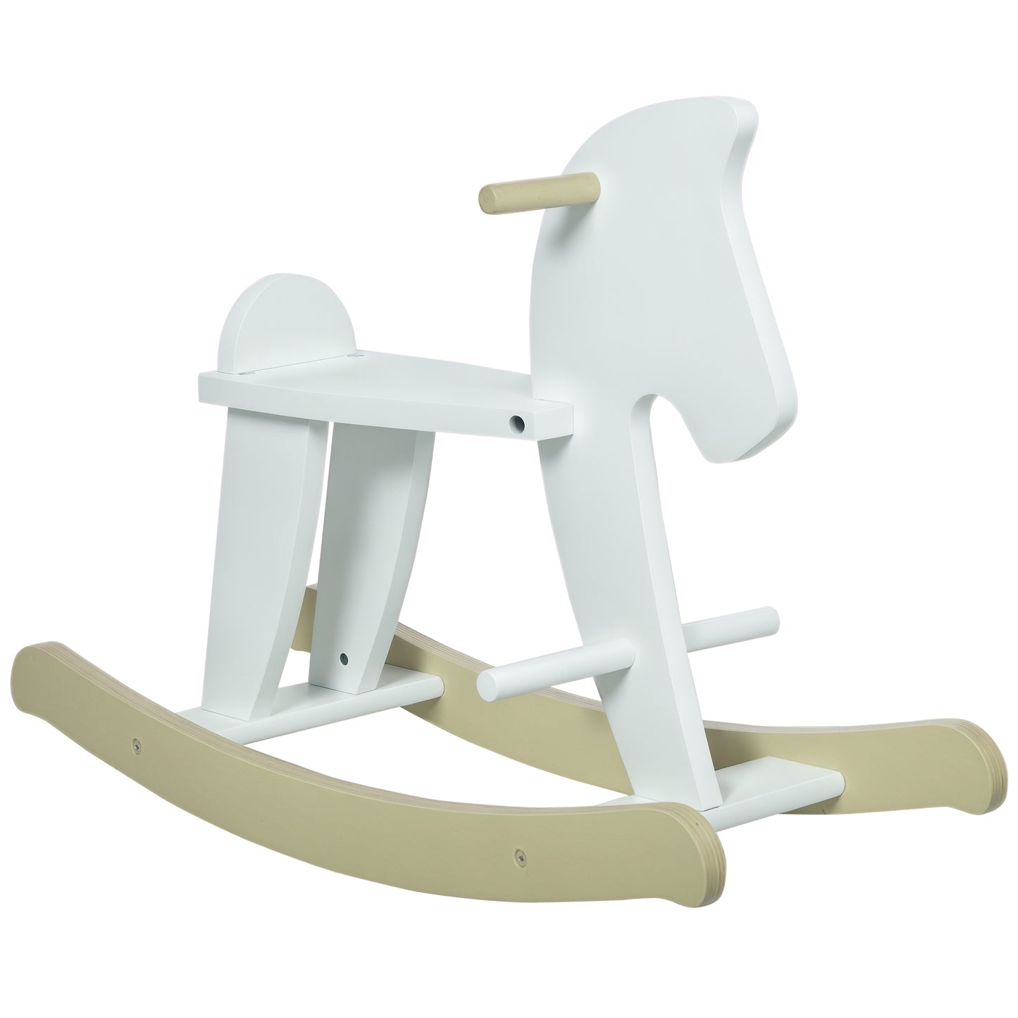 Wooden Rocking Horse Ride-On Toy for Toddlers