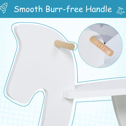 Wooden Rocking Horse Ride-On Toy for Toddlers