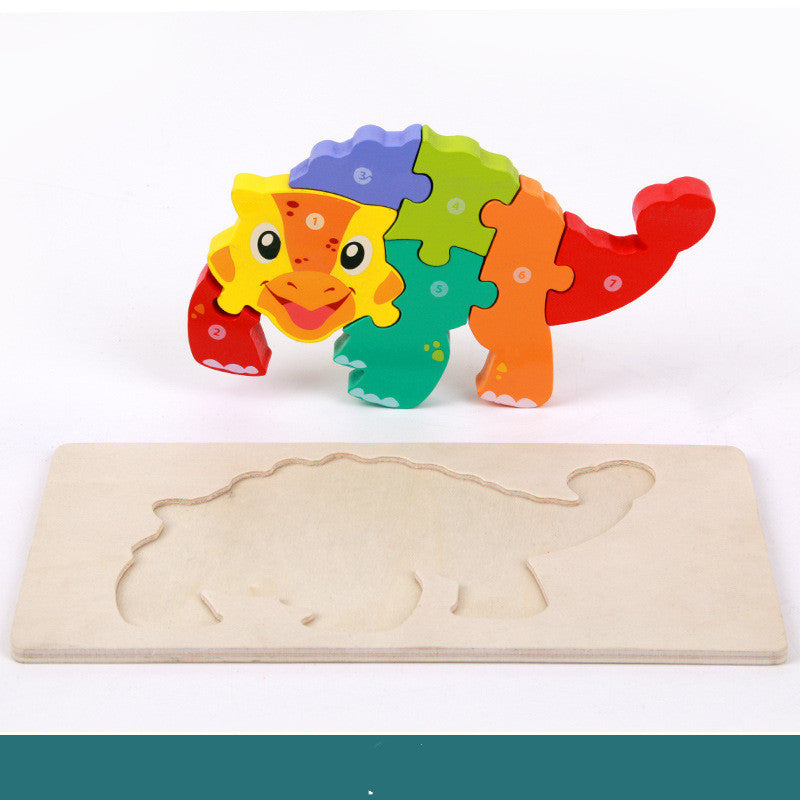 Children's Montessori 3D Wooden Dinosaur Puzzle