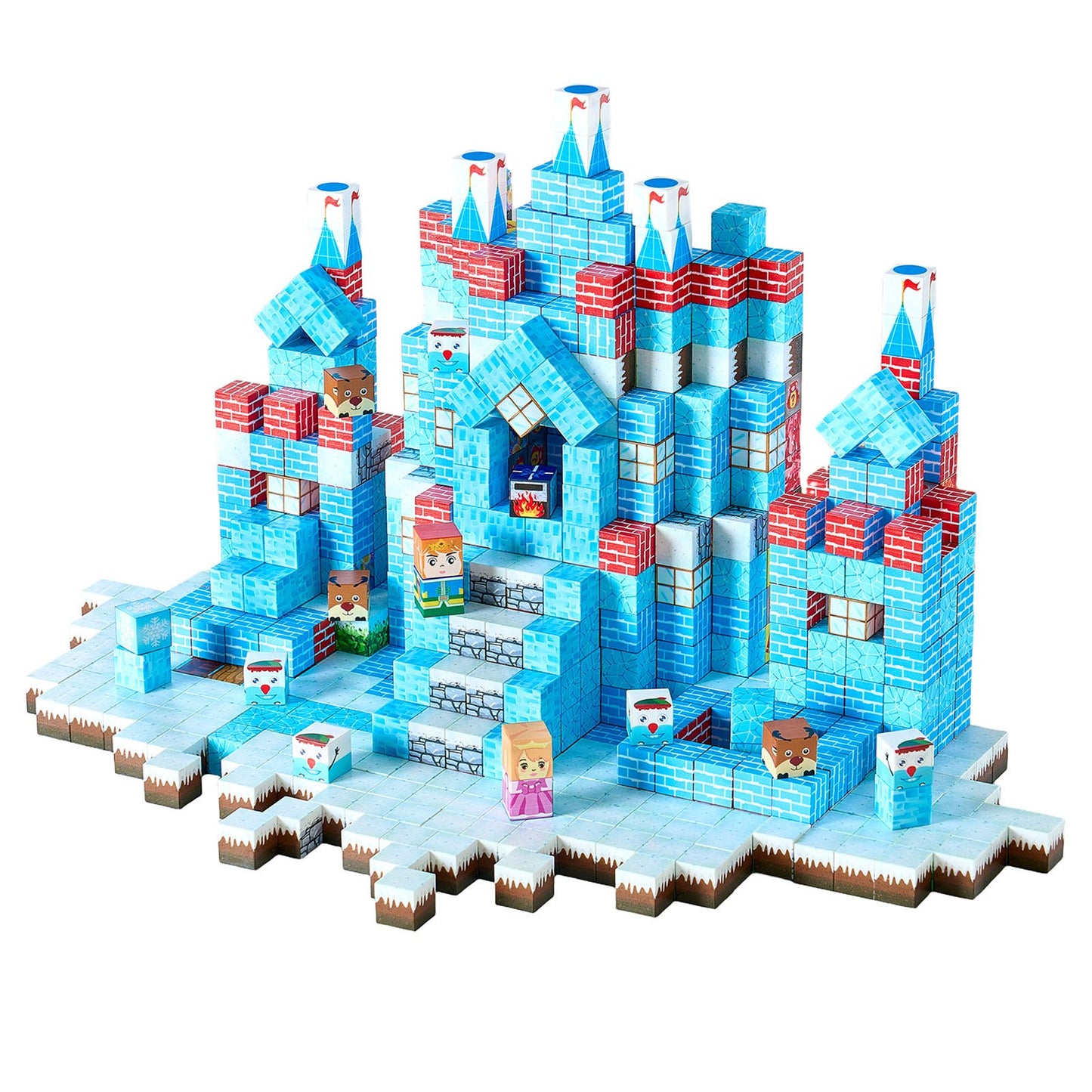 Magnetic Blocks 150 PCS Glacier Castle Set – STEM Montessori Sensory Toy