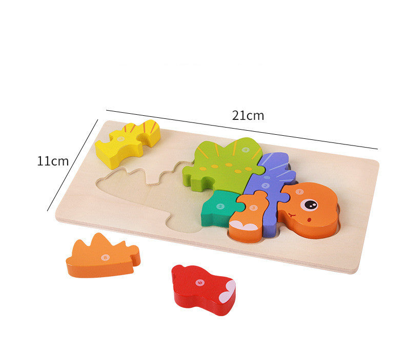 Children's Montessori 3D Wooden Dinosaur Puzzle