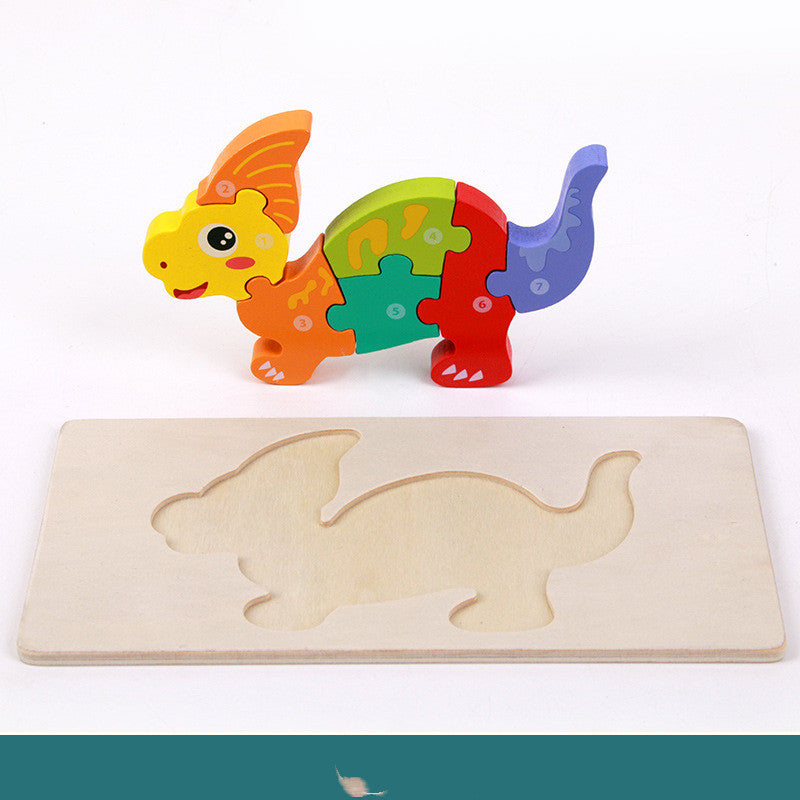 Children's Montessori 3D Wooden Dinosaur Puzzle