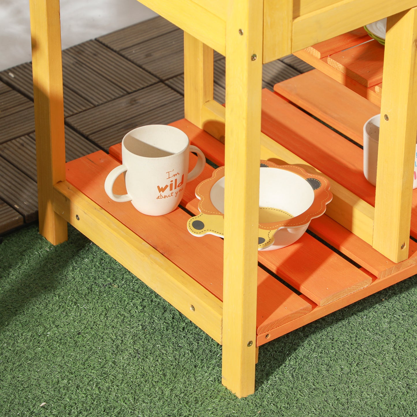 Outdoor Mud Kitchen for Kids – Wooden Play Kitchen with Sink & Storage