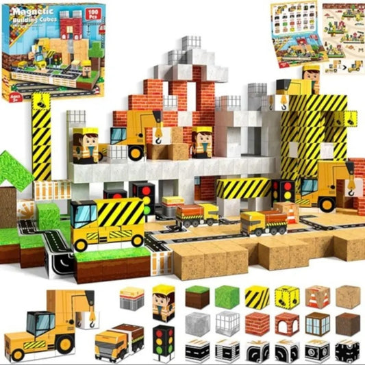 Magnetic Engineering Blocks 100 PCS – STEM Building Toy for Kids