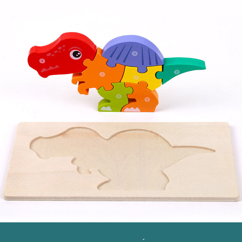 Children's Montessori 3D Wooden Dinosaur Puzzle